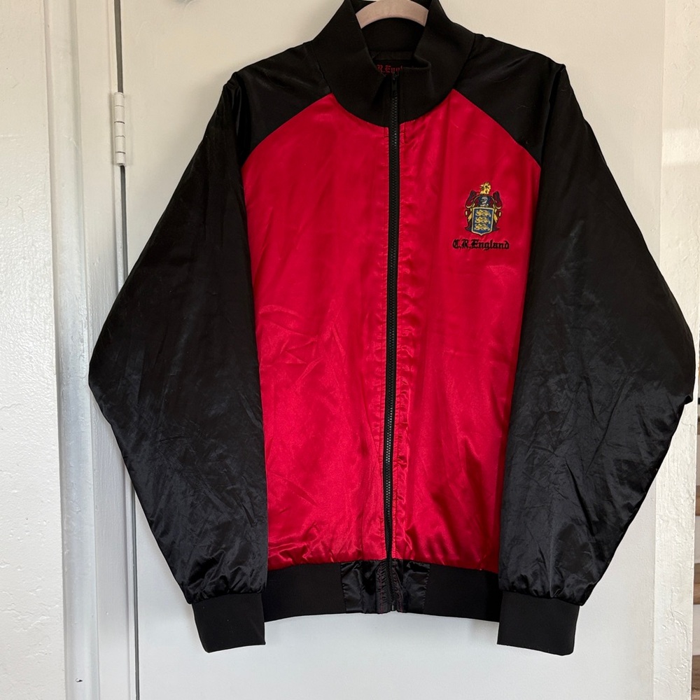 Men's Red and Black C.R. England Quilted Jacket XL